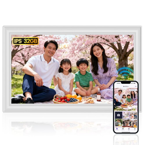 FANGOR デジタルフォトフレーム WIFI 32GB内蔵 SDカード拡張可 10.1インチ 1280×800 HD IPSタッチスクリーン 写真/動画再生 天気予報 スライドショー 自動回転 壁掛け可 初心者向け 母の日 父の日