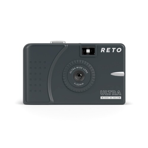 RETO Ultra Wide \u0026 Slim 35粍 再当て嵌める能力のあるな昼光写真フィルム写真機 - 22粍 広角水晶体、興味の中心無償性、軽さ、使い分かりやすい (濃灰色)