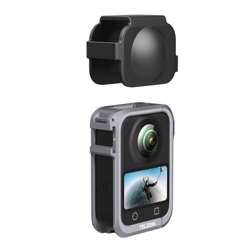 TELESIN DJI Osmo 360用 保護ケージ アルミ合金ケージ 縦横撮影 保護フレーム 接続可能 三脚 自撮り棒 マイクなど DJI Osmo 360 アクセサリーに対応 1/4インチネジ接続口＋アーリーロケーションホ