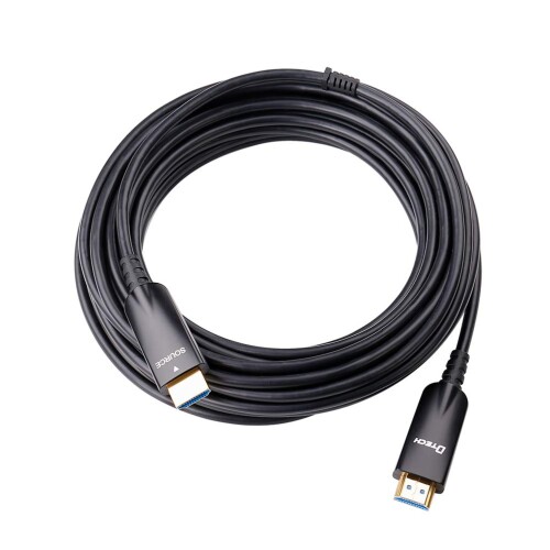 DTECH 光ファイバー HDMI ケーブル 10m 4K 60Hz 2K 144Hz 1080P UHD ビデオ ハイスピード 18Gbps 3D ARC Deep Color HDCP1.4 EDID CEC 対応 やわらか スリム 延長 長距離配線 ブラック 6,737円
