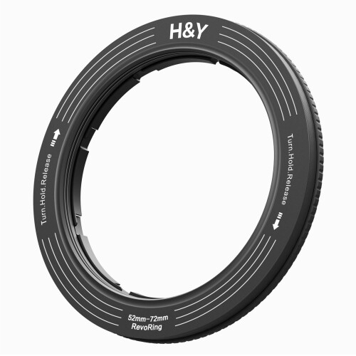 H&Y ステップアップリング REVORING 52-72mm チタニウムグレー レボリング フィルター径変換アダプター 77mmフィルター用 可変式 RS72-T