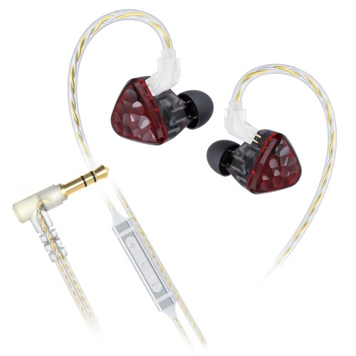 Yongse ?仕 インナーイヤーイヤホン 有線 hifiリケーブル/eスポーツ版インイヤー モニター カナル型 イアフォン Wired Earphones ハイエンド 3.5mm 2pin 単結晶銅銀 メッキ 高遮音性 リケーブル対