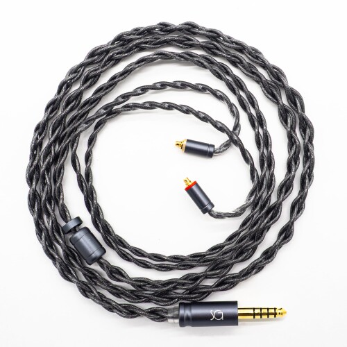 SoundsGood Anthracite アンスラサイト ハンドメイド リケーブル グラフェン コーティング 高純度 単結晶銅 OCC イヤホン アップグレード ケーブル 交換ケーブル (MMCX-4.4ｍｍ)
