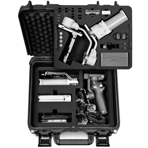 Lekufee 防水ハードキャリングケース DJI RS 4 Mini、コンボ、ジンバルスタビライザー、DJI Mic 3、DJI Mic Mini、DJI Mic 2、DJI Mic その他のアクセサリー用（ケースのみ）