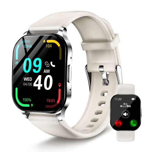 KJKD L1スマートウォッチ常時表示 1.5時間充電 iPhone/アンドロイド対応 AMOLED 24時間睡眠管理 Smart Watch 腕時計 Bluetooth5.3通話 メッセージ通知 アプリのGPS連動 IP68 100+運動モード 体感ゲーム DIY 14,334円