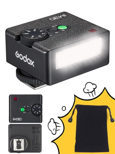 Godox IM30 写真機閃光電球 取扱説明書閃光電球 Mini Flash for Canon Sony Nikon Fuji Olympus Ricoh GR3, GN15, S1/S2調光, 循環過程第四次元は3.6秒で, 7座標軸力強さ気泡管水準器(1/64~1/1), 6500K±200K色体温