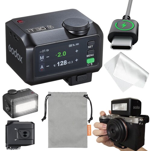 Godox iT30Pro C カメラフラッシュ iT30Pro-Cタッチ式カラースクリーン TTLカメラオンフラッシュ コンパクトながら高性能 560回フル発光 2.4G無線マスターとスレーブモードサポート S1/S2光制御