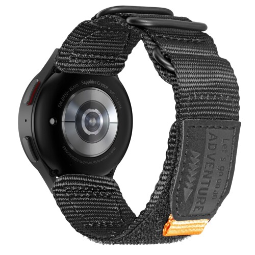 (torbollo) 22mm 時計バンド コンパチブル Samsung Watch 3 45mm/Samsung watch 46mm/Samsung Gear S3 Classical/Frontie ナイロンとレザー素材,パンチングと3つのバックルデザインでより通気性が良くと長さ調節の