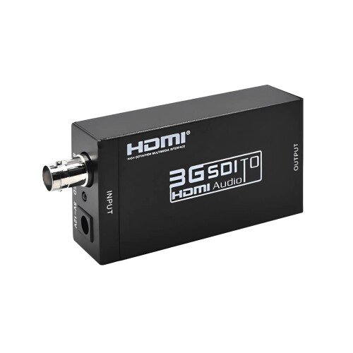 SDI to HDMI コンバーター 3G-SDI/HD-SDI/SD-SDI - HDMI変換器 sdi hdmi 変換 1080P 60Hz SDIからHDMIへの変換器 音声同期伝送 ESD保護機能搭載 カメラ対応(日本語取扱説明書付き)