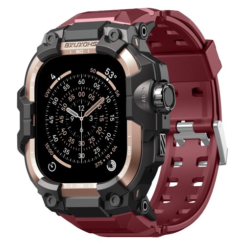 アップルウォッチ ダンス楽隊 46粍 原則として型保護すること入れもの for apple watch ダンス楽隊11/10 for メンズ 原則として型 TPU ミリタリー点数の耐衝撃バンパー押しかぶせる、通気性 飾り気の無い作り付ける、運動競技 iWatch 11/10 胴締め