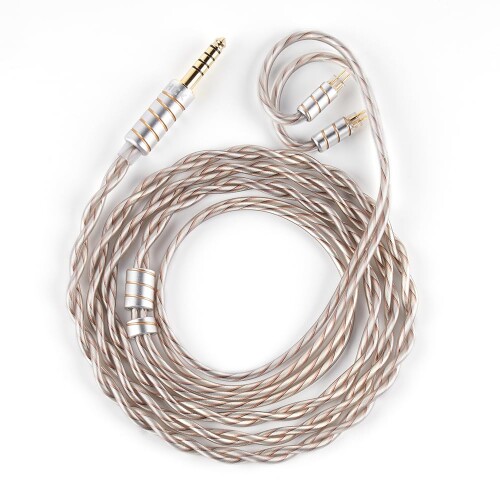 NICEHCK MixDNA イヤホンリケーブル アップグレードケーブル 0.78mm 2Pin 4.4mm 6N銀メッキ銅+6N無酸素銅OFCミックス 交換用 イヤモニ 音質改善 個性のあるパーツ 独自にデザインした内部構造 Hifi