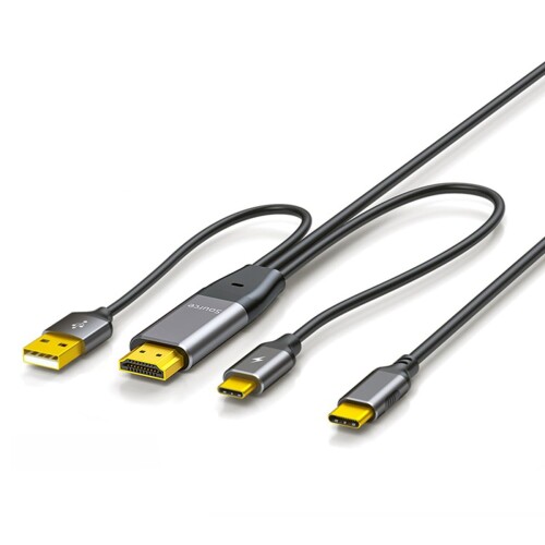 CY 逆さま HDMI 4K 出どころから手合い C USB-C タッチスクリーンディスプレイ 雄 高品位テレビ 有線テレビ ノートパソコンモニター用 2.0m