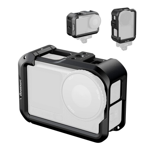 SMALLRIG 写真機伏せ篭 DJI Osmo Action 6用 取りひろげる界面、冷ややかさシュー、1/4in-20ねじ釘穴、クイック発行、DJI Action 6用アルミニウムアクションカメラケージ、防御することフレームケ