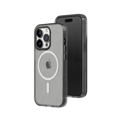 RHINOSHIELD JellyTint 耐衝撃カラークリアケース - MagSafe対応 (iPhone 14 Pro) 対応 磁力 軍規格超えの耐衝撃性 耐傷性 トレンドカラー 黄ばみにくい 透明ケース - アッシュブラック