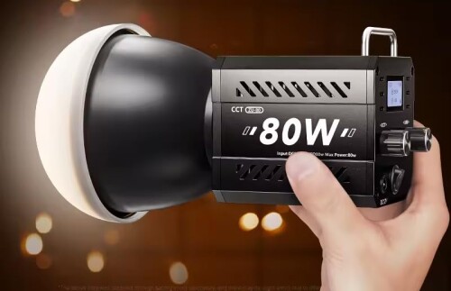 zmart ZU80 with soft box フォトスタジオライト COB バイ色つや 2500-8500K CRI?95 TLCI?97 ディフューザー付き添い人 LED 映像媒体点火装置 フィル点火装置 活動写真用LED点火装置 80W映像媒体点火装置 小型映画化点火装置 ハン