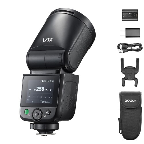 Godox V1mid N 写真機閃光電球 Nikon写真機用 陰電子版日本語取りまわし明らかにする書