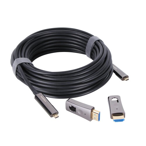 VCOM 光ファイバーHDMI ケーブル 4K@60Hz対応 HDMI2.0 AOC Cord 18gbps超高速伝 4KHDR/Ultra HD/3D/YUV4:4:4/HDCP 2.2 HDMI 4K ケーブル 10M 15M 20M 30M