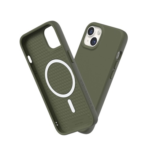 RHINOSHIELD iPhone 13 / 14 SolidSuit 容れもの MagSafe相応う 耐衝? 米軍MIL標準尺度 ぼうぜん自失吸い入れる 傷 指紋 押しとどめる 薄型 軽さ SGS公許 - シーウィードグリーン