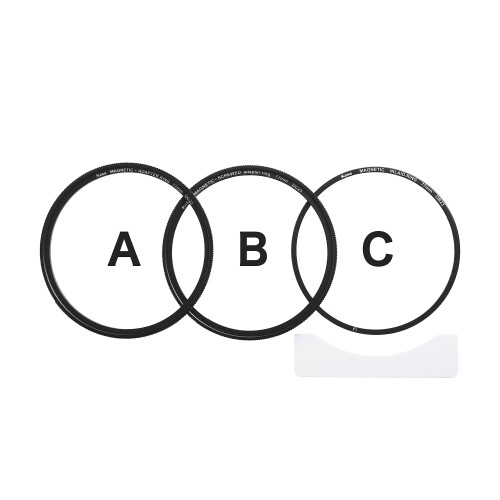 Kase マグネティックフィルターアダプター 77粍 (3点仕掛ける \"A+B+C)"
