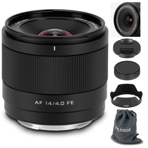VILTROX 14粍 F4.0 FEマウント水晶体（ソニー用）、フルフレームオートフォーカス超広角プライム水晶体（ソニーEマウント写真機A7SIII A7II A9 A1 FX3 ZVE1 A9III用）
