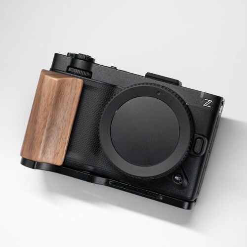Iborrys 高級レトロ実木 カメラグリップ 、対応 Nikon ニコン ZR カメラ 、 専用 L型クイックリリース プレート 職人手作り プレミアム天然 木製ハンドル (クルミ黒板)|まばし商店