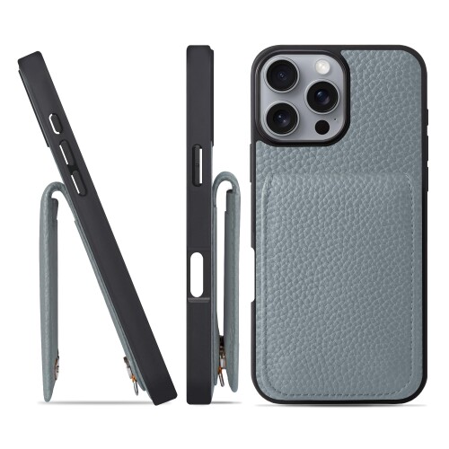 HANATORA for iPhone 16ProMax 入れもの バンパー型 本革 スマホケース スマホ 歌留多衣嚢 照明ランプ ストラップ 付き添い人 シュリンクカーフレザー アイシーブルー SCPG-16ProMax-IcyBlue ギフ