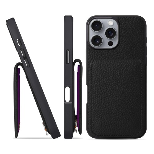 HANATORA for iPhone 16ProMax 入れもの バンパー型 本革 スマホケース スマホ 歌留多衣嚢 照明ランプ ストラップ 付き添い人 シュリンクカーフレザー 黒いこと SCPG-16ProMax-Black 差し上げ物 生まれ落ちる日