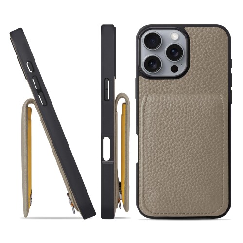 HANATORA for iPhone 16ProMax 入れもの バンパー型 本革 スマホケース スマホ 歌留多衣嚢 照明ランプ ストラップ 付き添い人 シュリンクカーフレザー グレージュ SCPG-16ProMax-Grege 差し上げ物 生まれ落ちる