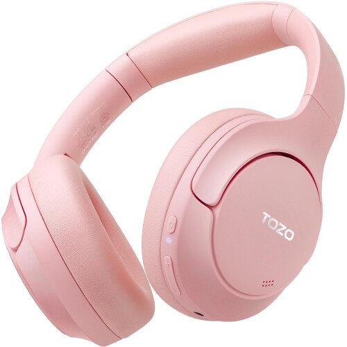 TOZO HT2 ワイヤレスノイズキャンセリングヘッドホン Hi-Res ハイレゾ対応 bluetooth (5.3) AUX有線接続（USB非対応） アクティブノイズキャンセリング 38dB低減 暖色系音質 カスタムEQ「寒色系変