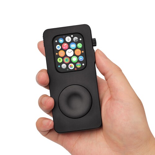 Apple Watch Series 9/8/7 41粍相応う軽銀アロイ容れもの、 レトロiPod表現スタイルの金属元素保護すること取りまかなう - Apple Watchをかっこ良い電話機の入れ替わりに変身させます (黒, 41粍 - Series 9/8/7)