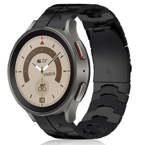 (Miimall)高級ステンレスバンド Galaxy Watch 6/Galaxy Watch 5Pro/Galaxy Watch 5/watch 4/watch 4 classic 対応 バンド サイバーパンク風柄 ギャラクシー ウォッチ6 ベルト 交換用バンド 金属 高級ステンレスバ