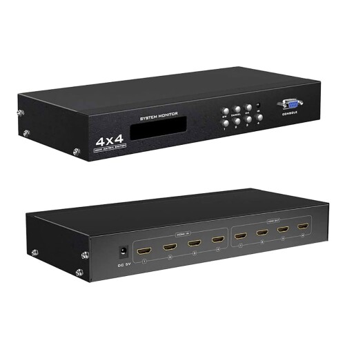 ES-Tune HDMI行列うつり変わり器 4インプット4最終生産物 3Ｄ 4k*2k RS232抑えつける相応う EDID相応う カスタマイズ備え付ける能力のある 遠隔操作付き添い人 日本語取りまわし書きあらわす書属する