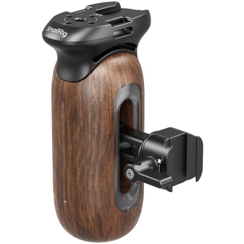 SmallRig カメラ用グリップ 木製サイドハンドル NATOクランプ付き 左右対応エルゴノミックハンドグリップ 27mm上下調整可能 耐荷重15kg 5239