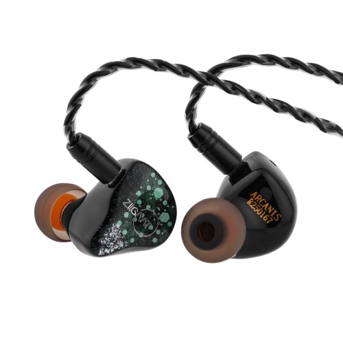 Linsoul ZiiGaat Arcanis ハイブリッド型 (2DD+5BA) ハイエンド インナーイヤー イヤフォン 3.5mm ジャック HIFI 音質 重低音 ノイズキャンセリング ステレオ 有線 快適な装着感 人間工学 遅延なし カ