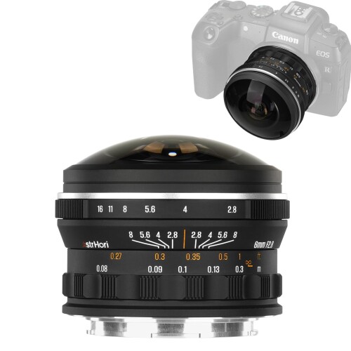 AstrHori 6mm F2.8 フルサイズレンズ 220°超広角魚眼レンズ 0.8cm最小焦点距離 最大61MPカメラ対応 Cannon rfマウント対応 (For Canon RF Mount) 46,794円