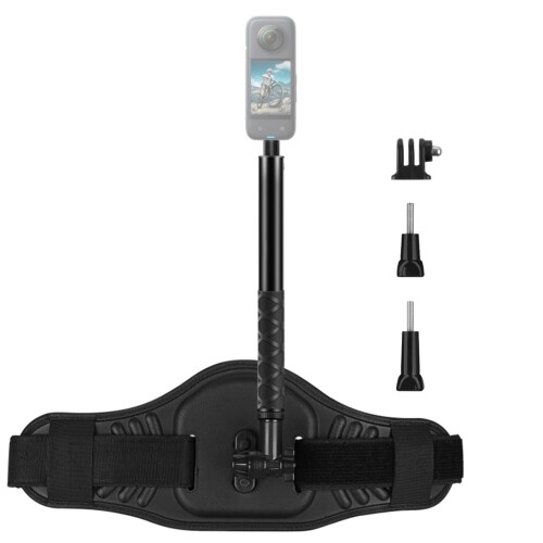 Insta360に相応う見えない自撮り棒 合わせる能力のある+ ウエストベルトマウントストラップ GoPro Hero 13/12/11/10/9/8/DJI OSMO Pocket/Ace Pro 2、GO 3S、Insta360 GO Ultra、X3、X4、Insta360 X5/Insta360 x4 air行動写真機