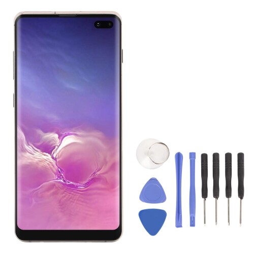 S10 Plus用6.4in電話を掛ける映写幕取り替えっこ用、LCDディスプレイデジタイザータッチアセンブリ取りつくろう一揃いの道具、ひな形\u0026取りつくろう物の具付き添い人、LCDディスプレイデジタイザータッチスクリーンアセンブ