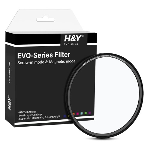 H&Y レンズフィルター 82mm HD EVO アルティメットプロテクションフィルター エボ プロテクター 保護用 マグネット式 ねじ込み式両対応 低反射 高平面度 薄枠 帯電防止 防汚 撥水 防傷 EUL82
