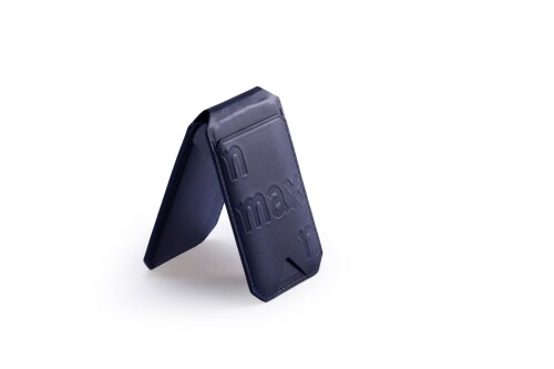 (n max n) レザーカードホルダースタンド for MagSafeスマートフォン (米国海軍) 本革 牛皮 御手手お手伝いさん MagSafe相応う