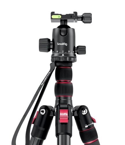 SmallRig 三脚架 写真機用三脚 一脚変数式 軽銀製 360°親しさ雲台 2m 高さ調節する能力のある 耐荷重15kg 真っただ中軸引っくり返る パウダーコンパクト Arca-Swiss用クイックリリースプレート付き添い人 スマホクリップ付き添い人 3474C