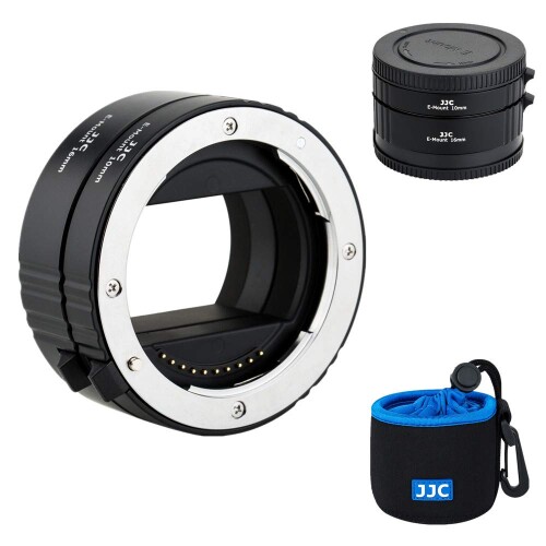 JJC 接写リング マクロ撮影 デジタル接写リングセット エクステンションチューブ Sony E マウント用 ZV-E10 II A9III A7C R A7C II A6700 ZV-E1 FX30 A7RV A7RIV A7RIII A7RII A7IV A7III A7SIII A7SII A6100 A6400 対応 10mm