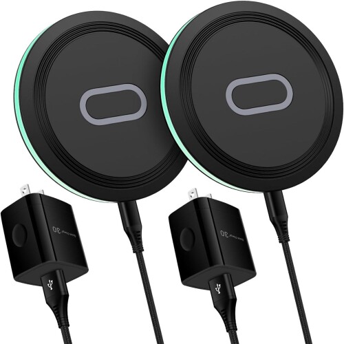 ワイヤレス充電器 Qi認証 QC3.0 急速充電器 ・Type Cケーブル付き 急速充電 置くだけ充電器 iPhone16充電器 iPhone16/15/14/13/12シリーズ/11(Pro)/Xs(Max)/XR/X/8(Plus) AirPods Pro(第二世代) Galaxy S23(Ultra)/S22(Ult の商品写真