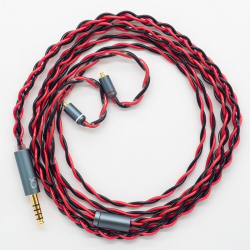 SoundsGood Samael サマエル 4芯 ハンドメイド リケーブル 高純度 無酸素銅 OFC 銀メッキ 銅 イヤホン アップグレード ケーブル 交換ケーブル SE215 SE315 SE425 SE535 SE846 (MMCX-4.4mm)