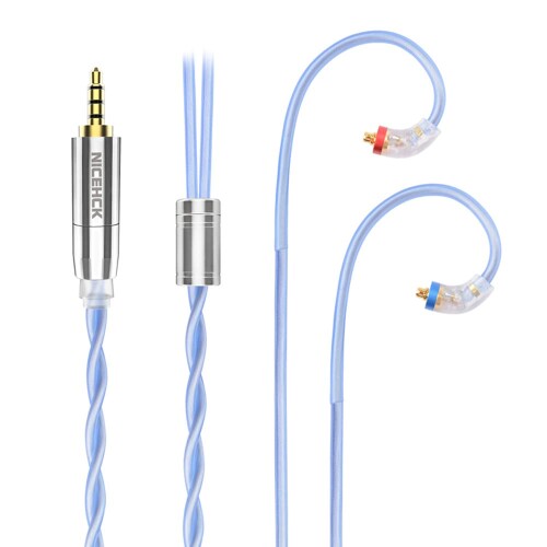 NICEHCK FourMix イヤホンリケーブル 高導電性銅+銅銀合金+純銀+6N被覆銀単結晶銅 3.5mm 2Pin プラグ 金属製コネ | NICEHCK FourMix イヤホンリケーブル 高導電性銅+銅銀合金+