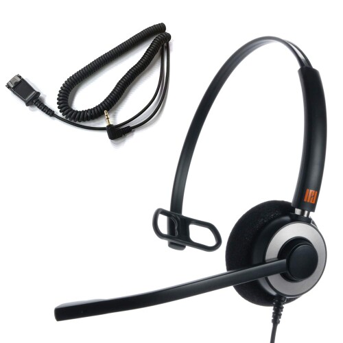 IPD IPH-160 モノラル、ノイズキャンセリング、有線 IP 電話を掛ける用 2.5粍 万力付き添い人有線頭顱書き割り、Panasonic KX 続きもの、Polycom IP 320、321、330、Cisco SPA、Grandstream GXP および Gigaset と取り替えっこ性あ
