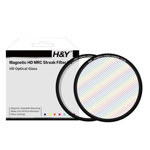 H&Y ストリークフィルター 77mm マグネティック ストリークレインボー フィルターキット マグネット式 ライン状フレア効果 薄枠 帯電防止 防汚 撥水 防傷 MS-R77｜まばし商店