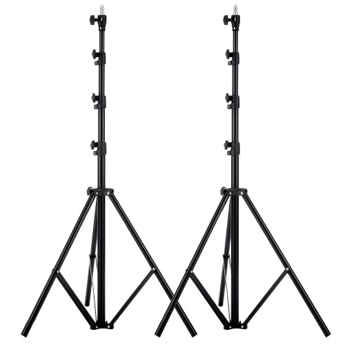 Selens ヘビーデューティライトスタンド 220cm エアクッションタイプ 1/4と3/ネジアダプター 高さ調整可能 2本キット スタジオ撮影|まばし商店