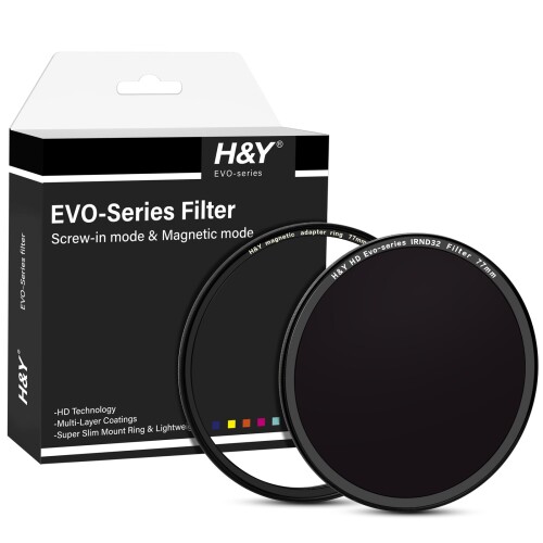 H\u0026Y NDろ波器 77粍 EVO IRND32 ろ波器一揃いの道具 エボ 磁石式 ねじ込み式両相応う ND32 5段分減光 薄枠 帯電押しとどめる 防汚 撥水 防傷 EN32-77