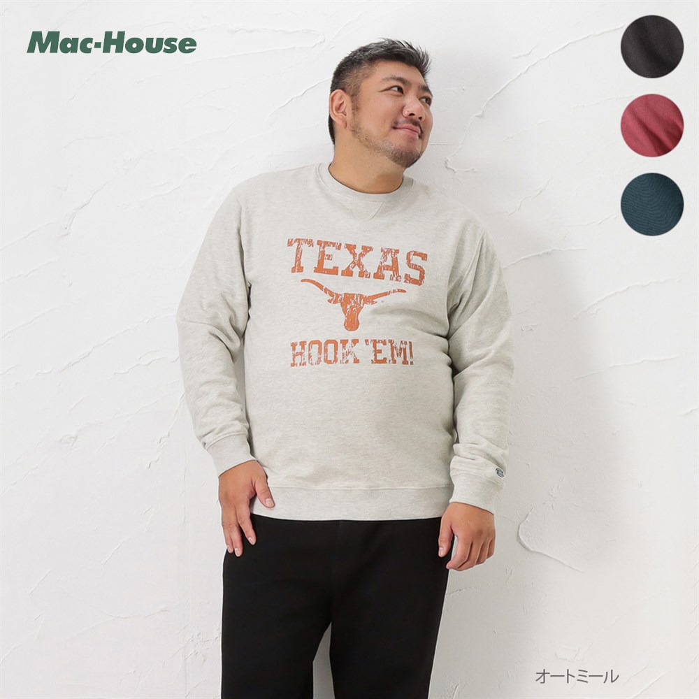 [最大1,000円OFFクーポン期間限定] あす楽 エドウィン EDWIN トレーナー スウェット メンズ 綿100% 裏起毛 トップス  暖かい 吸湿速乾 長袖 プルオーバー Mac-House