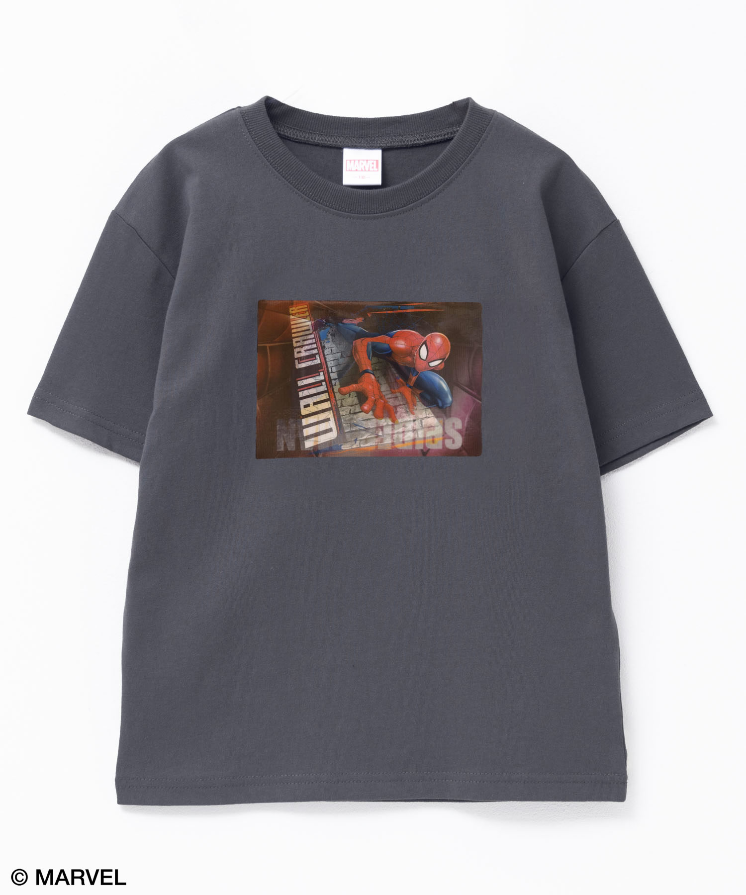 [今だけ最大10％OFFクーポン]ディズニー Disney マーベル MARVEL Tシャツ 子供服 男の子 キッズ 半袖 綿混 ボーイズ トップス キャラクター スパイダーマン レンチキュラー ネームタグ クルーネック カットソー画像